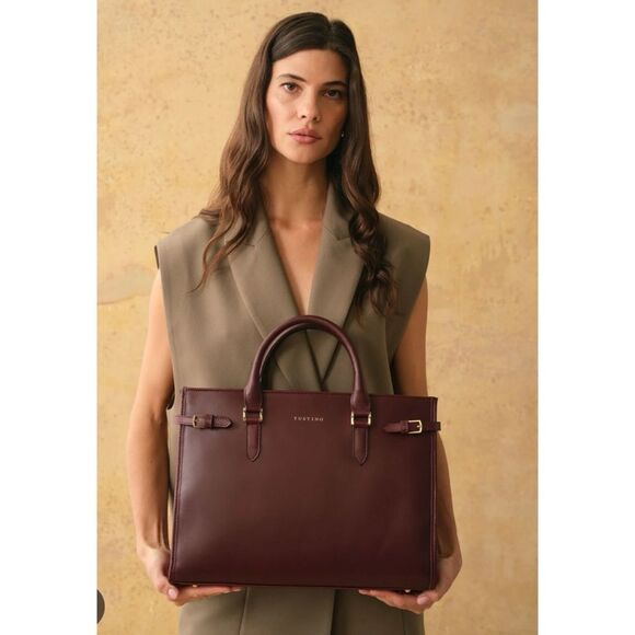 Tusting Kimbolton Leather Handbag in Vintage Red - Picture 1 of 13